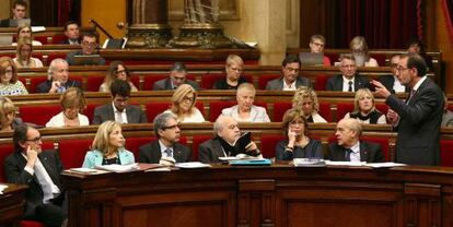Parlament catalán el día que se aprobó el recurso contra la ley mordaza