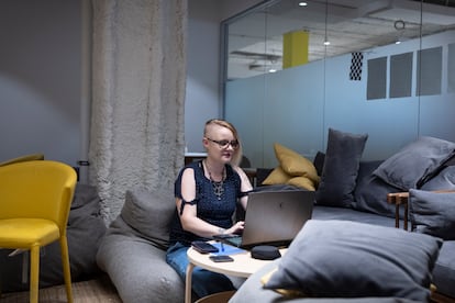 Payton, en una sala del coworking Utopicus de la plaça Gal·la Placídia de Barcelona