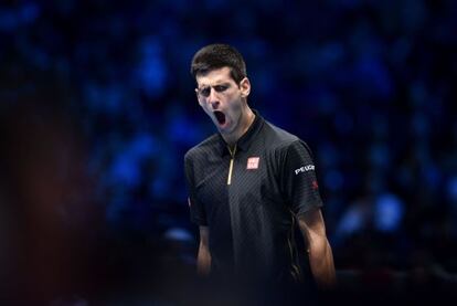 Djokovic, en su partido con Nishikori. 