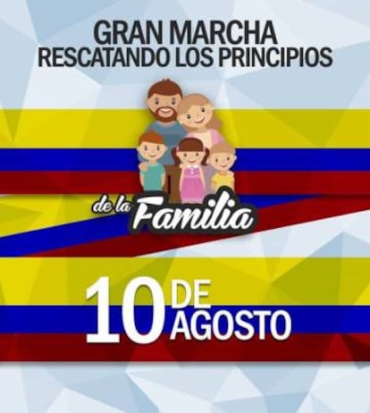 El cartel que convoca a los colombianos a marchar en contra del Ministerio de Educación.