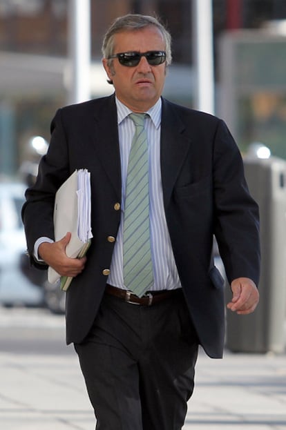 El gerente del Club de Campo, Joaquín Castillo Dolagaray, en el Juzgado de Instrucción número 13 de Madrid.