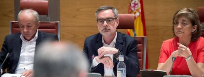 El secretario general de Ciudadanos, José Manuel Villegas, comparece ante la comisión de investigación de la financiación de los partidos políticos, en el Senado. 