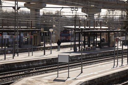 La stazione Renfe di Maçanet-Massanes (Girona) sulla linea R1 di Rodalies Renfe.