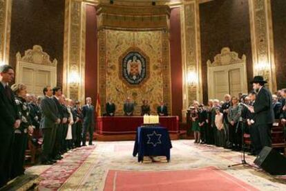 Acto conmemorativo sobre el Holocausto en el Paraninfo de la Universidad Complutense.