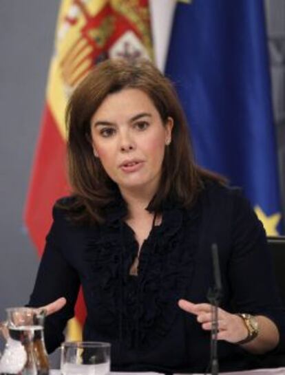 La vicepresidenta del Gobierno, Soraya S&aacute;enz de Santamar&iacute;a.