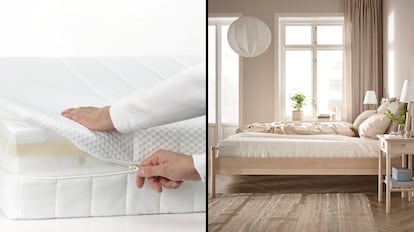 Ofertas colchón y canapé Ikea, dormitorio, mejor precio, descuentos especiales, combinación colchón y canapé, renovar dormitorio, diferentes medidas de cama