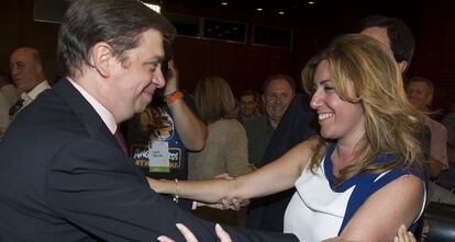 Luis Planas y Susana D&iacute;az, en el &uacute;ltimo comit&eacute; director del PSOE.