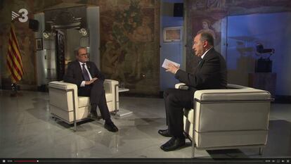 Entrevista a Quim Torra en TV3.