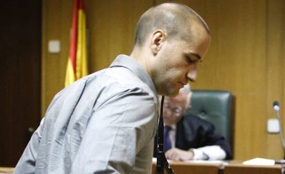 Pablo Lapiedra, en la Audiencia Nacional durante la vista de extradición.