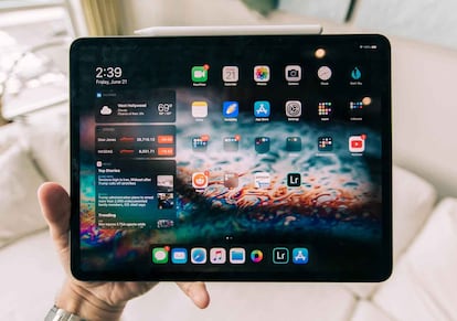 Pantalla de un tablet iPad de Apple