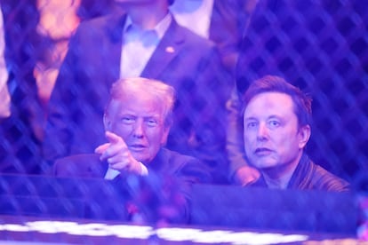 El presidente electo de EE UU, Donald Trump, y el magnate Elon Musk, en el Madison Square Garden de Nueva York.