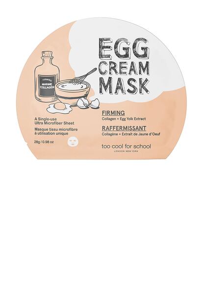 La mascarilla de huevo de Too cool for school hidrata y devuelve la luminosidad a la piel fatigada. Todo esto por 6 euros. A la venta en Sephora.