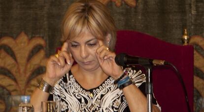 Sonia Castedo, alcadesa de Alicante, durante el pleno
