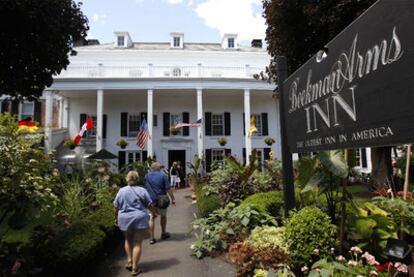 Uno de los hoteles de Rhinebeck, lleno por la boda de la hija de los Clinton.