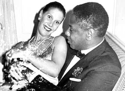 La aristócrata y el editor de moda André Leon Talley, en Nueva York en los años setenta.