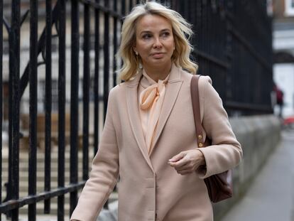 Corinna Larsen, el 29 de marzo, a su llegada al Tribunal de Justicia de Londres.