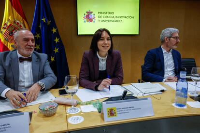 La ministra Diana Morant, presidiendo este jueves la Conferencia General de Política Universitaria.