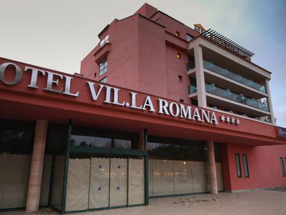 Un hotel de Salou, cerrado durante la pandemia.