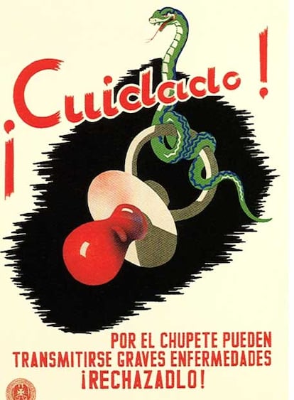 Algunos carteles muestran el tiempo de escasez y las penurias que se vivieron tras la guerra o las enfermedades y la insalubridad. Anuncios de productos farmacéuticos para curar a los niños o mejorar su hambruna, e insecticidas para evitar todos tipo de epidemias.