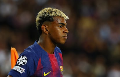 Lamine Yamal, en un partido del Barça esta temporada.