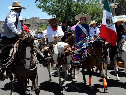 Cabalgata villista en Parral, Chihuahua, el 19 de julio de 2023.