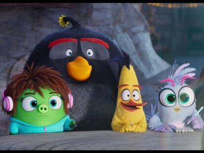 Fotograma de 'Angry Birds 2: La película' con parte de los personajes de la película de animación.