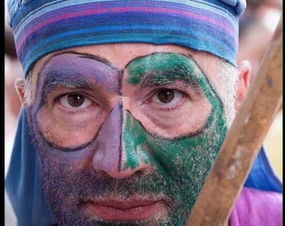 Miquel Àngel March a la Festa de Moros i Cristians.