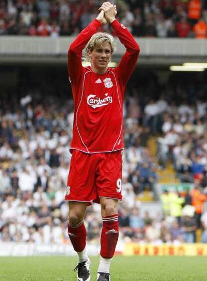 Torres celebra un gol.