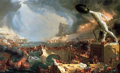 El óleo 'The course of Empire. Destruction' (1836), de Thomas Cole.