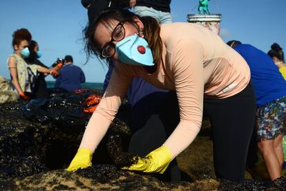 “A gente vê como é difícil tirar o óleo das pedras, e sinceramente não acho que vamos conseguir tirar tudo. Isso vai agravar muito a situação da natureza de agora em diante”, opina a estudante de medicina veterinária Lara Neri, de 23 anos.