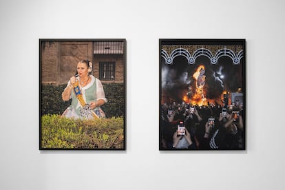 Fotografías de Cristina de Middle en la exposición 'Llibrets de Festes', en una imagen de la galería Ponce + Robles.