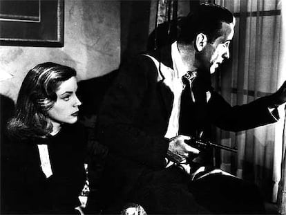 Lauren Bacall y Humphrey Bogart, en <i>Tener y no tener.<i>