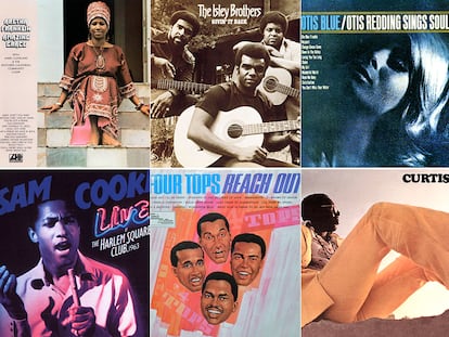 Portadas de algunos de los discos esenciales del soul.