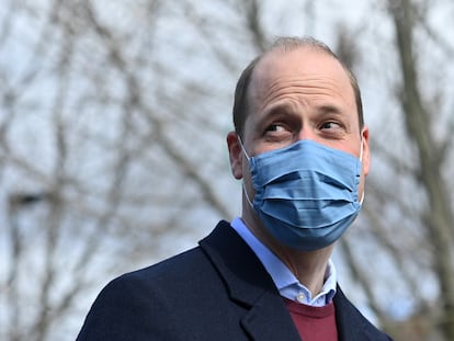 El príncipe Guillermo de Inglaterra, el 11 de marzo de 2021, en Londres.