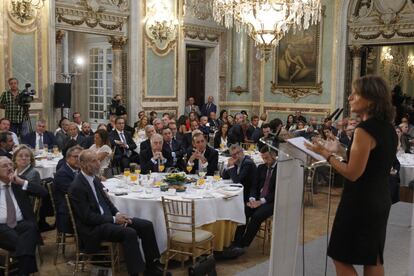 Teresa Ribera, ministra para la Transición Ecológica durante su intervención en el Foro Cinco Días,