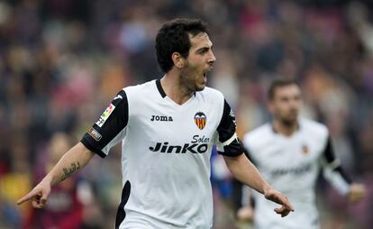 Parejo celebra el empate a uno.