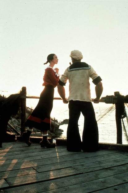 Robin Williams y Shelley Duvall en 'Popeye' (1980).