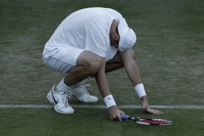 John Isner, durante el partido ante Nicolas Mahut.