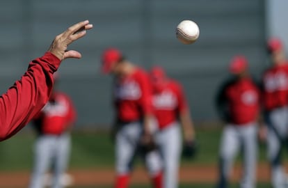 Entrenamiento de los Cincinnati Red.