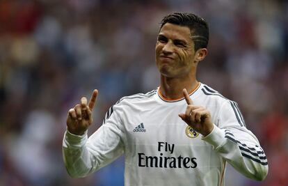 Cristiano Ronaldo celebra su gol frente al Málaga el pasado 19 de octubre.