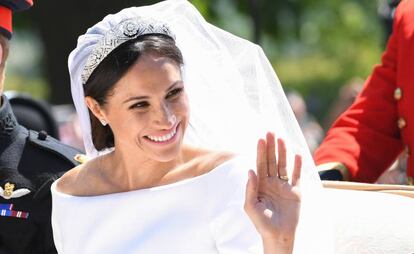 Meghan Markle en el día de su boda, el 19 de mayo de 2018 en el castillo de Windsor.