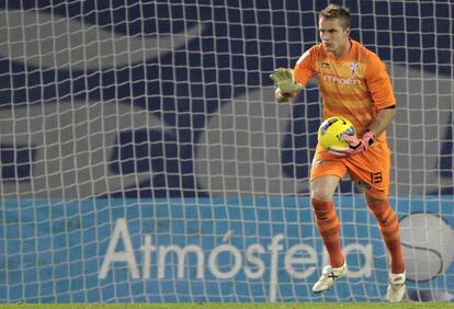 Yoel, en Balaídos durante un partido contra el Guadalajara, el pasado 17 de diciembre.