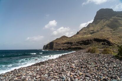 Playa de la Guayedra cerca de Agaete, Gran Canaria, Canarias. 
