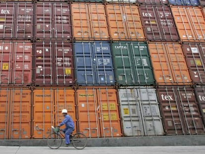 Contenedores en el Puerto de Shangai