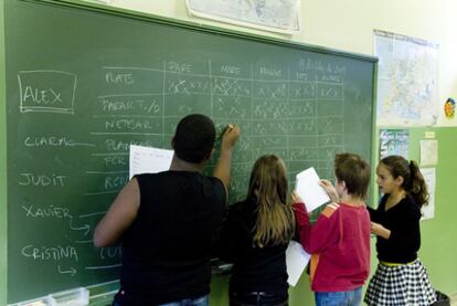 Clase de Ciudadanía en un centro de Primaria de Barcelona.