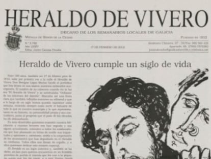 Portada del número conmemorativo del centenario de El Heraldo de Vivero.