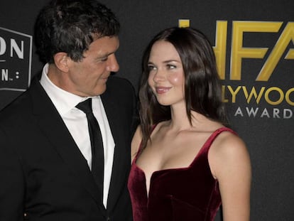 Antonio Banderas y su hija Stella Banderas.