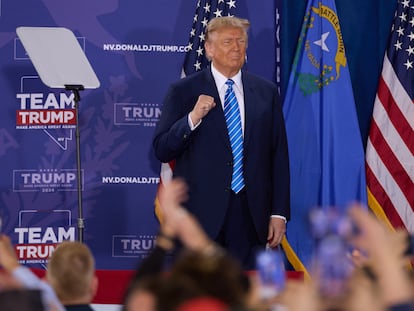 El republicano Donald Trump participa en un acto de campaña en Las Vegas, Nevada, el pasado 27 de enero.