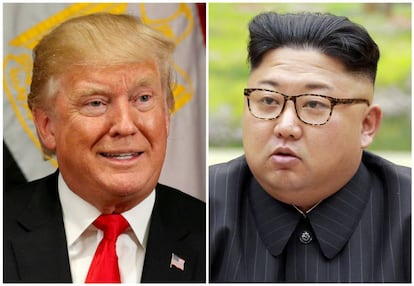 O presidente dos EUA, Donald Trump, e o Líder Supremo norte-coreano Kim Jong-un.