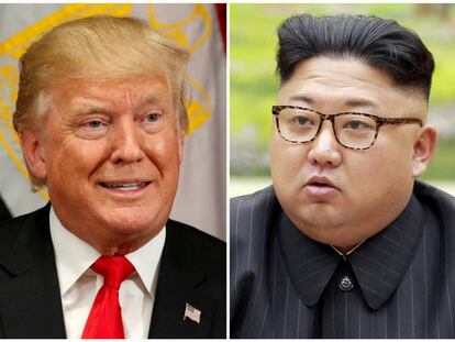 O presidente dos EUA, Donald Trump, e o Líder Supremo norte-coreano Kim Jong-un.